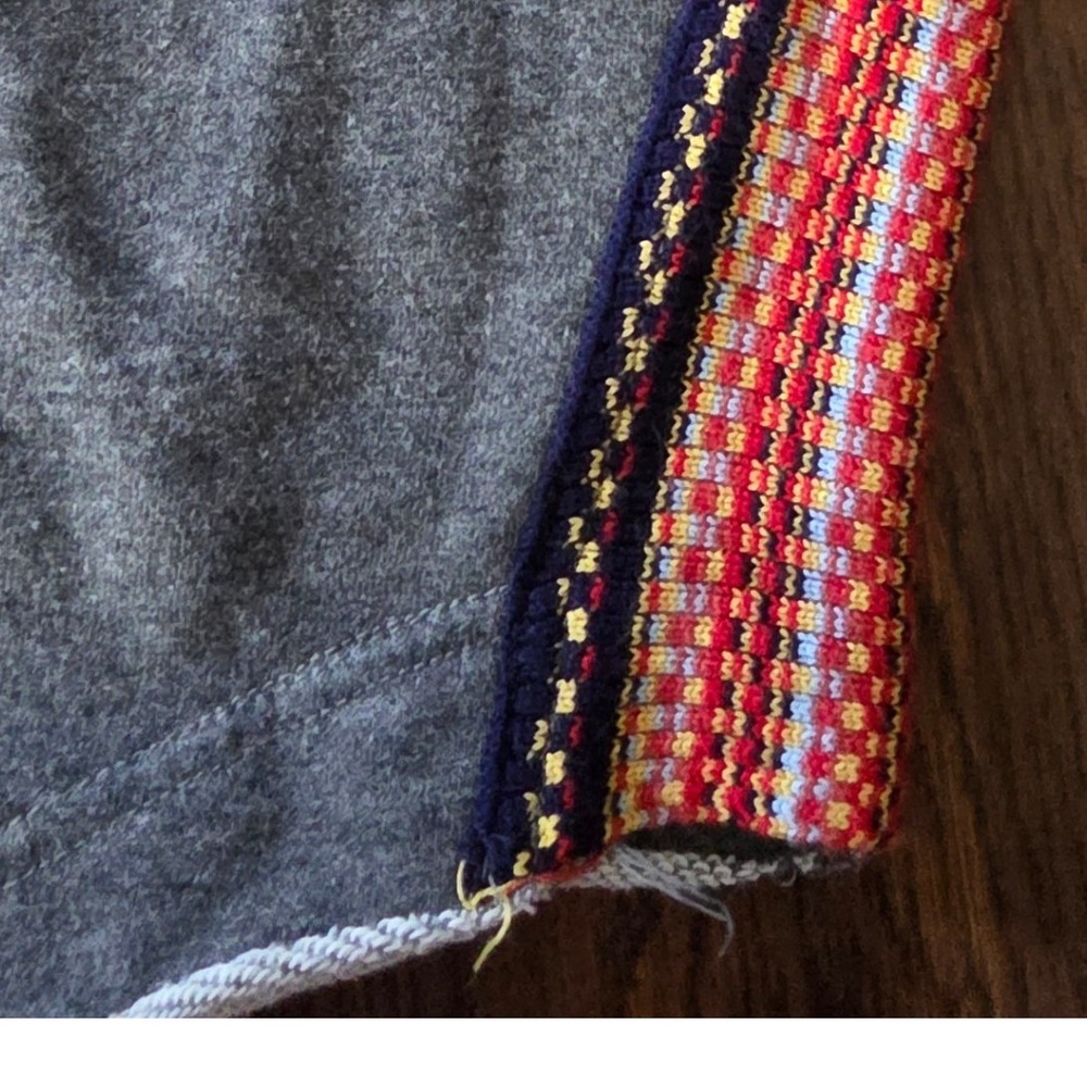 Natural Life Gray Knit Trim Oversize Sweatshirt S/M Cozy Loungewear Boho Top - Picture 9 of 11